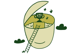 Illustration of a green dome for thinking
