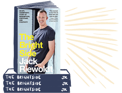 The Bright Side - Jack Riewoldt book cover with illustrations